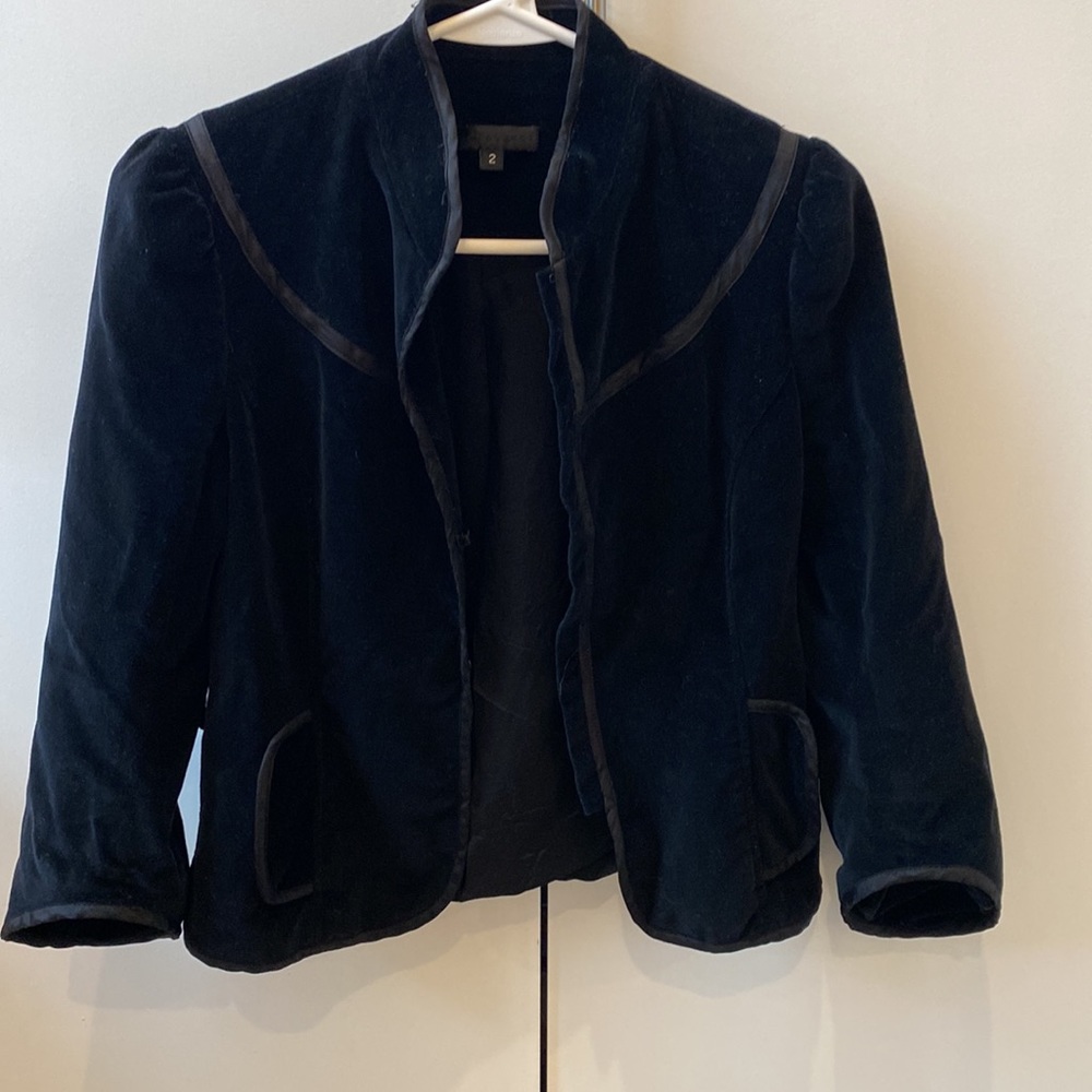 Velour Cropped Jacket - Picture 3 of 5